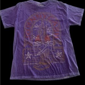 Johnny Cash Purple Graphic T-Shirt